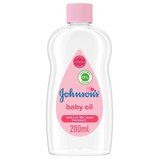 Johnson's Soothing Moisturising Oil (200ml), Gentle and Nourishing Formula to Soften and Protect Your Baby's Delicate Skin, Enriched with Natural Oils for a Healthy Glow