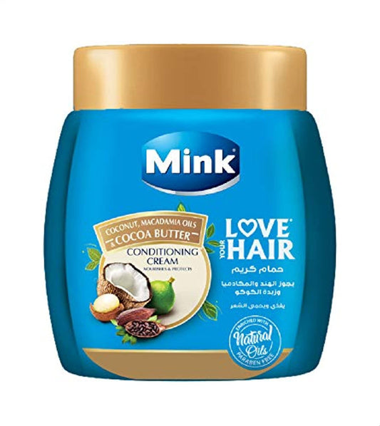 Mink CONDITIONING CREAM with Coconut Macadamia oils & Cocoa Butter 800ml