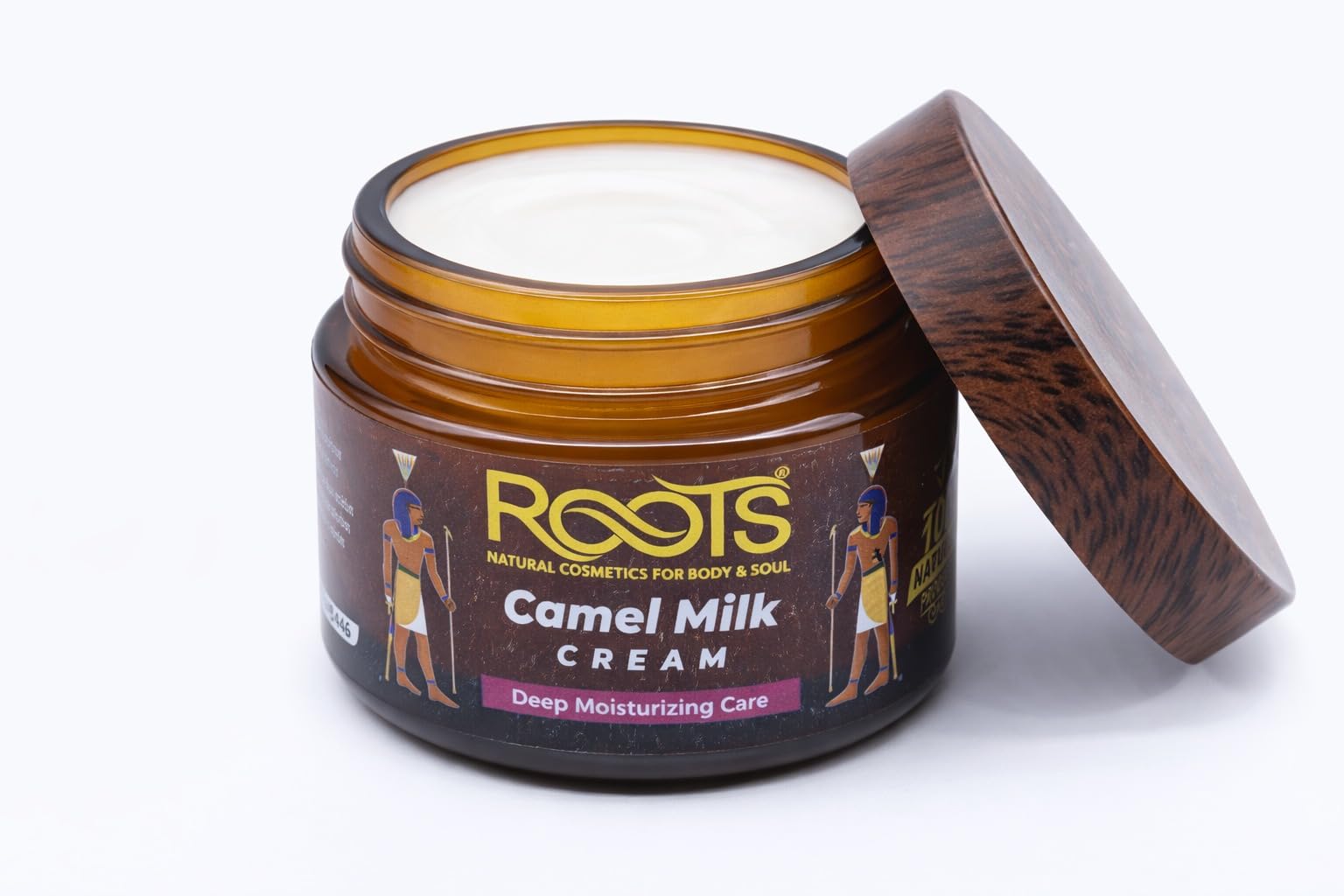 Go Natural Pure Cosmetics Roots Deep Moisturizing Camel Milk Cream with Vitamin C and AHA Acids, Shea & Cocoa Butter, for Face and Body Camel milk cream