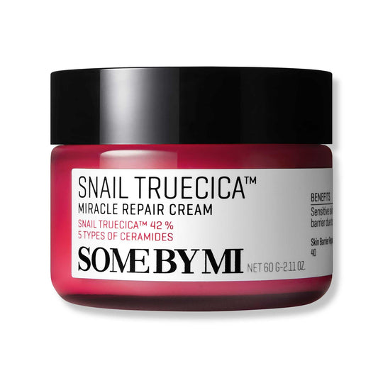 SOME BY MI Truecica Snail Miracle Repair Cream - 2.02Oz, 60Ml - Made From Snail Mucin For Sensitive Skin - Daily Repair Moisturizer For Face