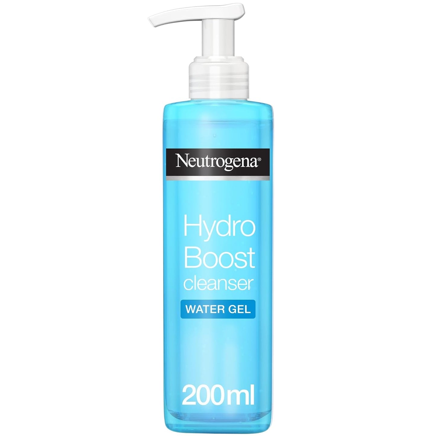 Neutrogena Cleansing Water Gel Hydro Boost Normal To Dry Skin, activates with water to remove impurities while providing the skin with a boost of hydration, 200ml