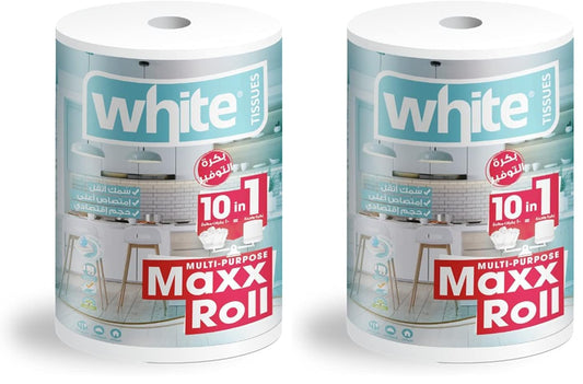 White multi-purpose kitchen xl towels - 650 sheet (Pack of 2)