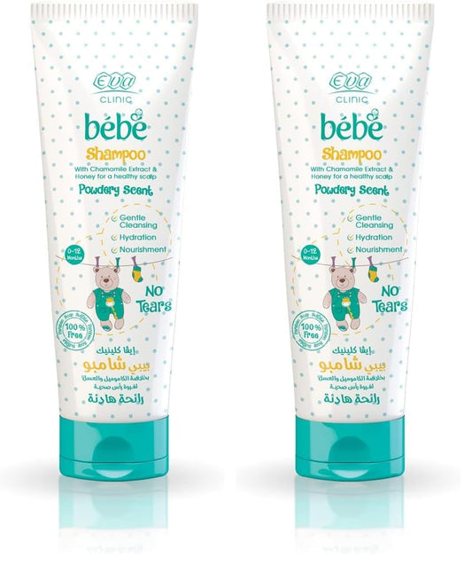 Eva Clinic Bebe Shampoo with Chamomile Extract and Honey (200ml) (Pack of 2)