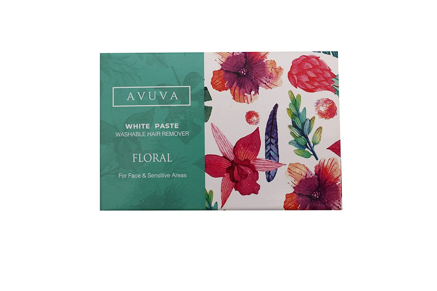 Avuva floral scent white paste washable hair remover face & sensitive areas, 2 packets 100g