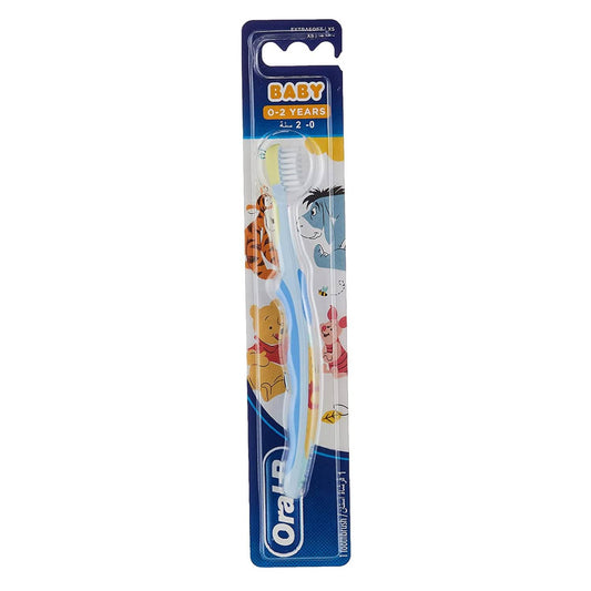 Oral-B Extra Soft Manual Toothbrush Winnie The Pooh Characters, Specifically Designed for Baby, 0-2 Years, Multi-Colored