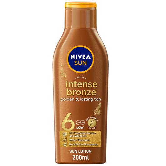 NIVEA SUN Tanning Lotion, Carotenne, Vitamine E, SPF 6, 200ml