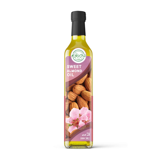 Purity- بيورتي Sweet Almond Oil Unrefined Cold Pressed, 100% Pure & Natural, Perfect for Aromatherapy, Massage, Skincare & Haircare, 250 ML