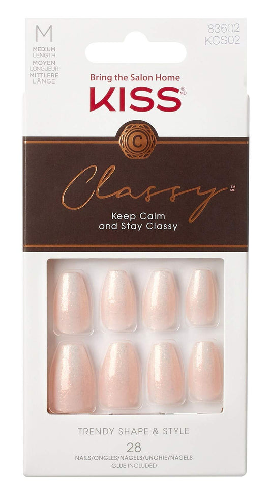 KISS Classy Nails 28 Count Cozy Meets Cute Medium Length (Pack of 2)