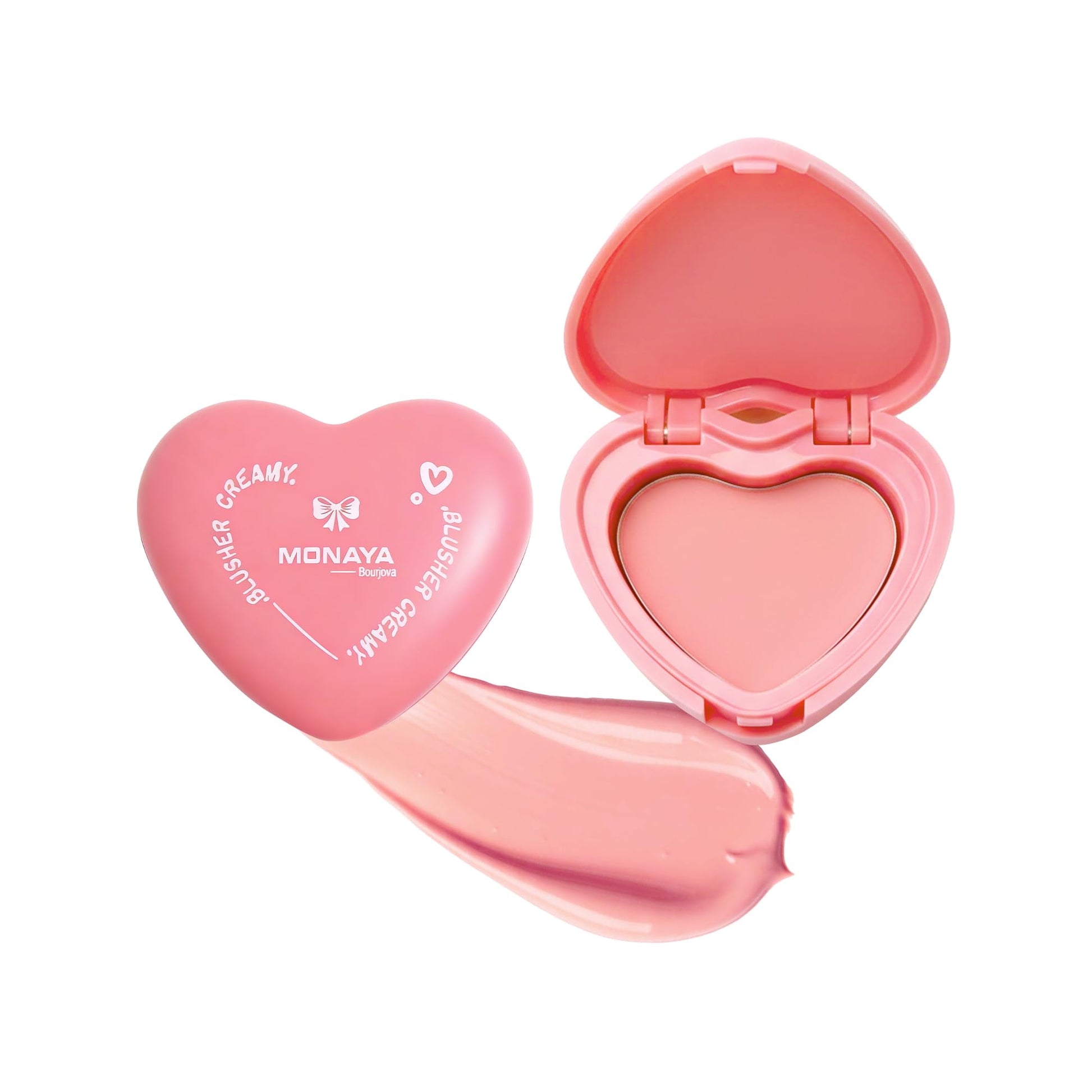 Monaya S003 Silky Cream Blush, Leaving a Matte Dewy Makeup Look,Easy to Apply and Create a Natural Flush, Long Lasting and Lightweight, Cheek Blush, Face Makeup (S102#)