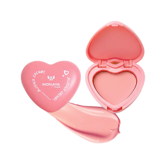 Monaya S003 Silky Cream Blush, Leaving a Matte Dewy Makeup Look,Easy to Apply and Create a Natural Flush, Long Lasting and Lightweight, Cheek Blush, Face Makeup (S102#)