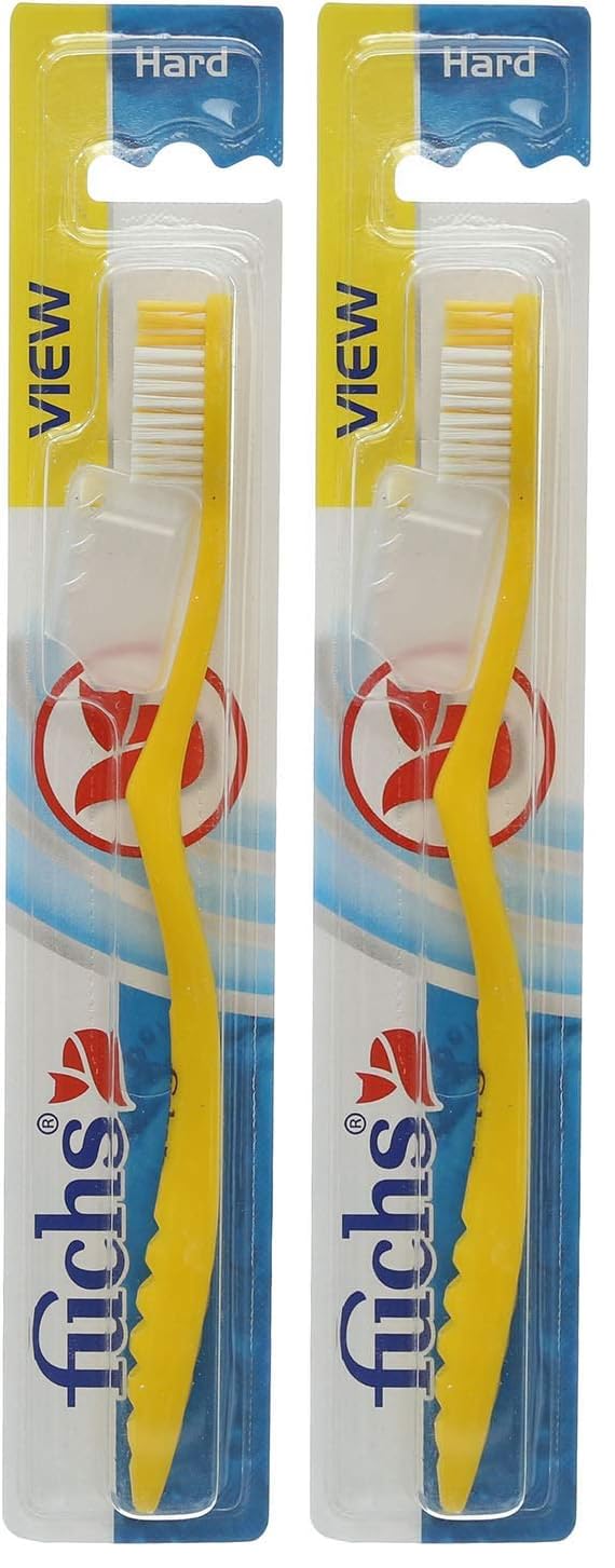 Fuchs View Toothbrush - assorted color, Hard (Pack of 2)