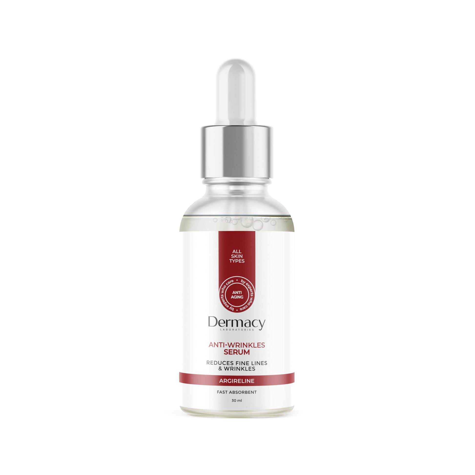 Dermacy Labs Argireline Anti-Wrinkle Serum 30 ml | Collagen-Boosting & Fine Line Reducing Formula | Firms, Smooths | Fragrance-Free, Dermatologist Tested