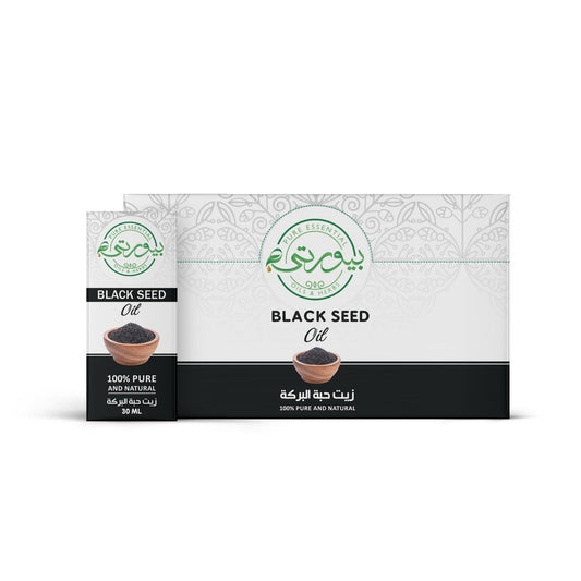 Purity Black Seed Oil, 100% Pure and Natural, Cold Pressed, for Hair Growth and Skin Nourishment, 30ml Each, Pack of 12