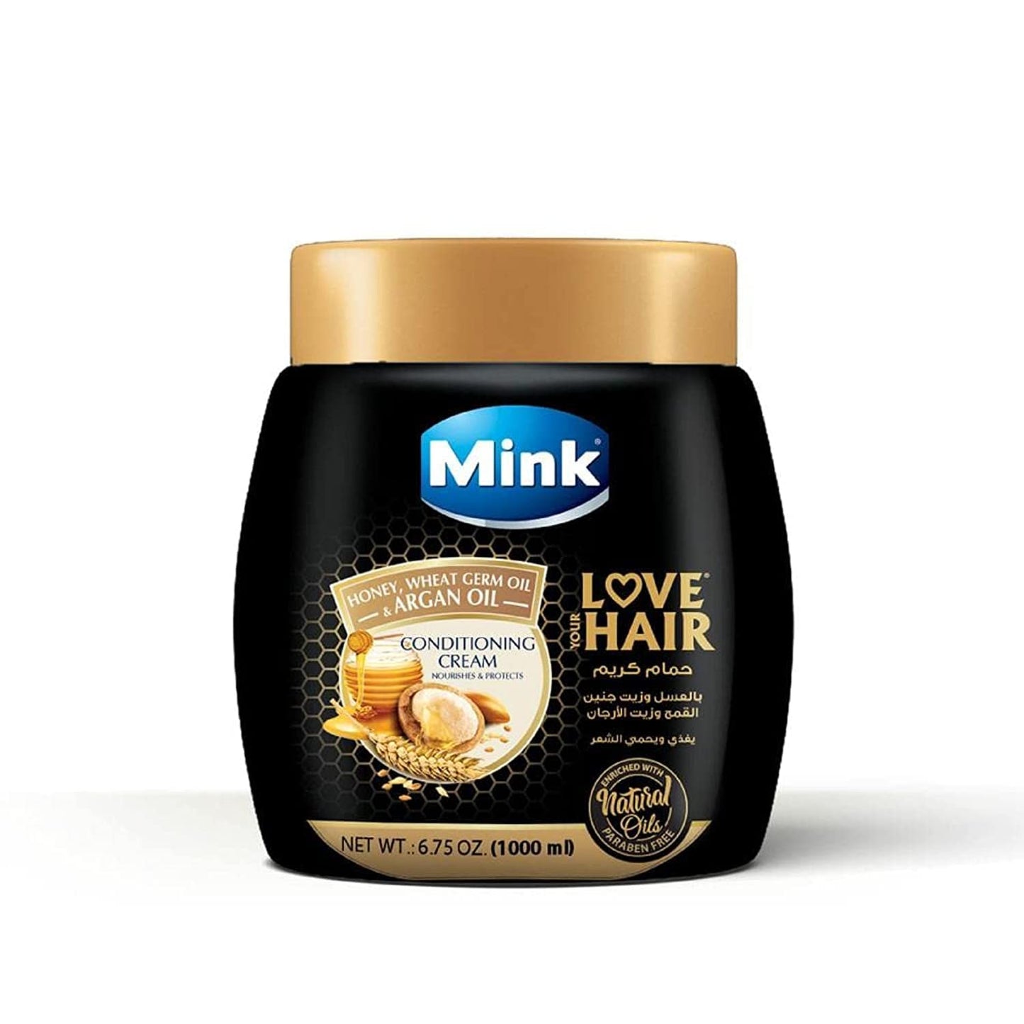 Mink Conditioning Cream with Honey, Wheat Germ and Argan Oil 500ml