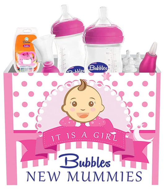 Bubbles new mummie natural box small rose for girls 8 items(multiple colors)
