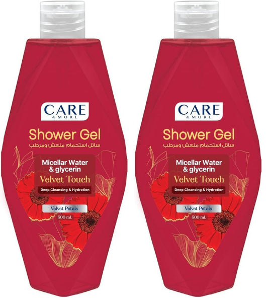 Care & More Velvet Touch Micellar Shower Gel 500 ml (Pack of 2)