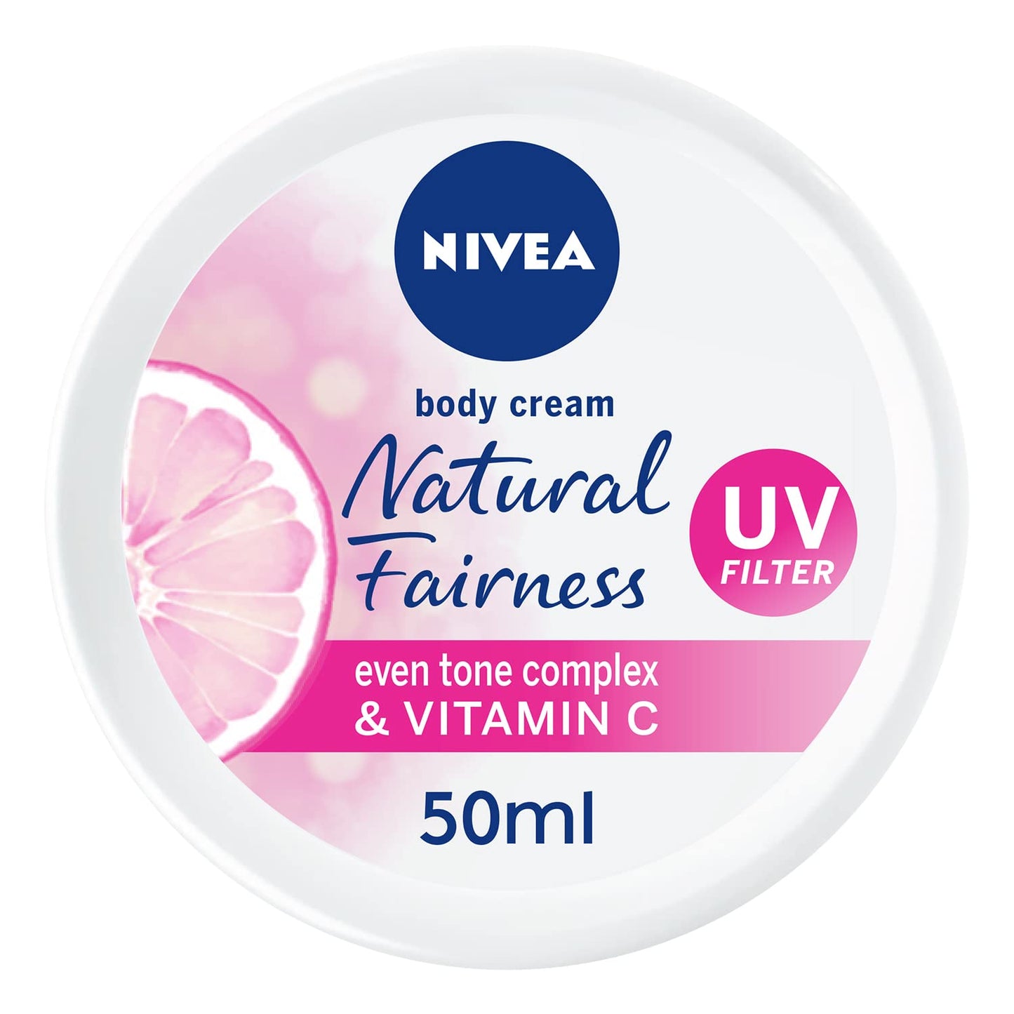 NIVEA Body Cream Even Tone, Natural Fairness Complex & Vitamin C, All Skin Types, Jar 50ml