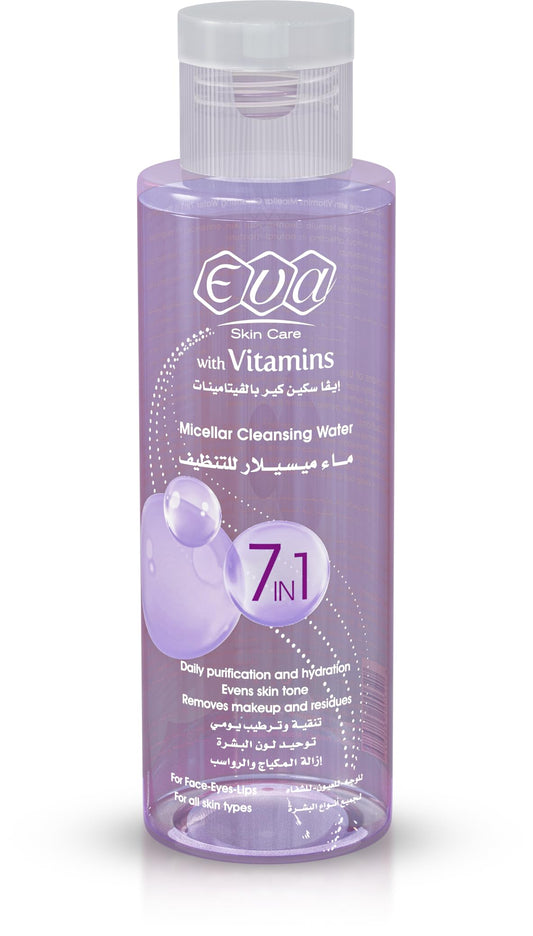 Eva Skin Care Micellar Cleansing Water With Vitamins 7 In 1 For All Skin Types 110 Ml