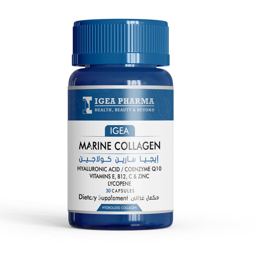 Igea Marine Collagen Capsules (New 30 Count) – Advanced Anti-Aging Formula with Hyaluronic Acid & CoQ10 – Reduces Wrinkles, Improves Skin Elasticity & Hydration – Liposomal Technology