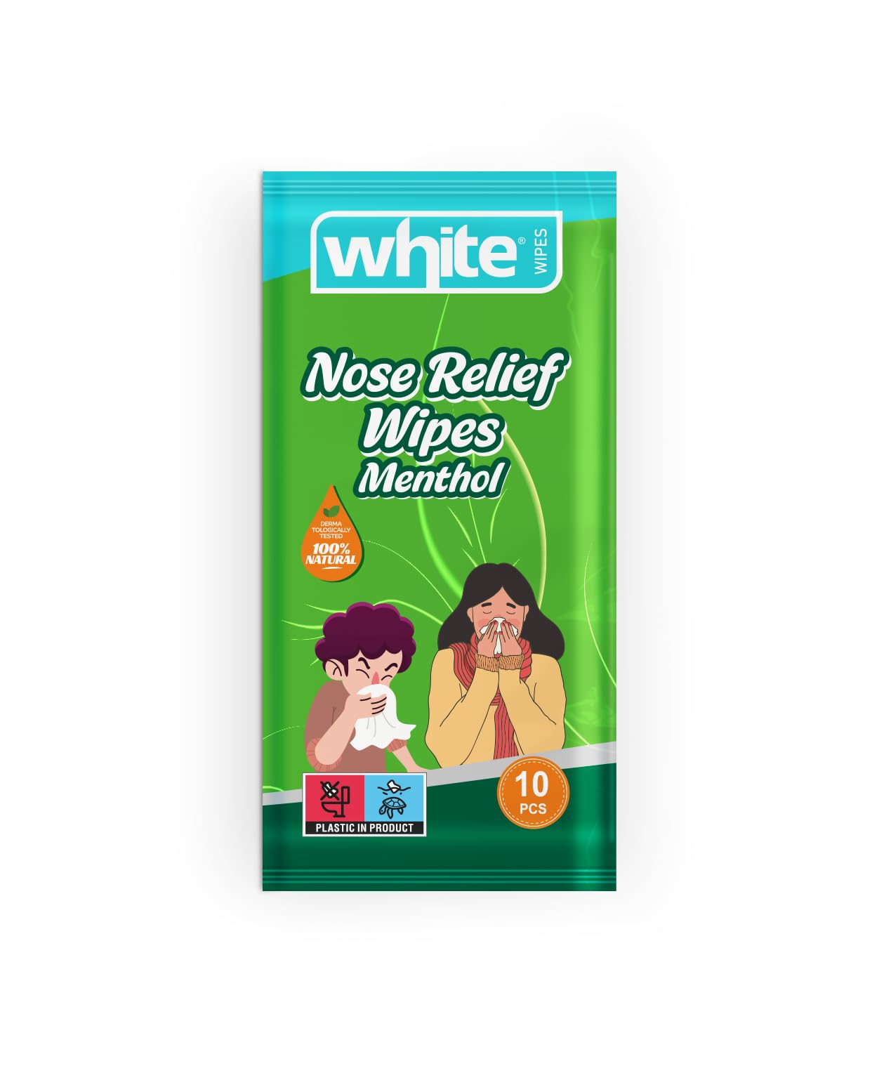 White Nose Relief Wipes Menthol