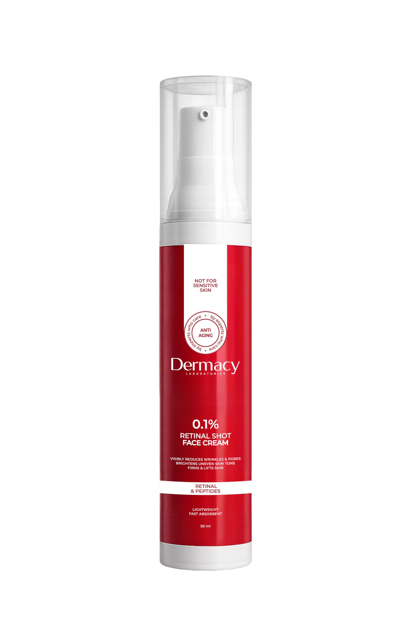 Dermacy Labs Retinal Shot Face Cream with Peptides and Ceramides for Fine Lines and Wrinkles (50ml)