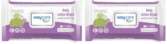 Easy Care Baby Wipes with Lotion, 72 Wipes (Pack of 2)