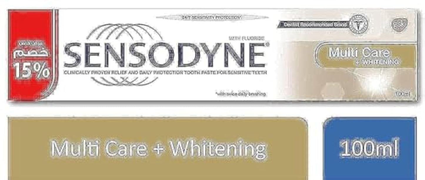 Sensodyne Multi-Care and Whitening Toothpaste, 100 ml
