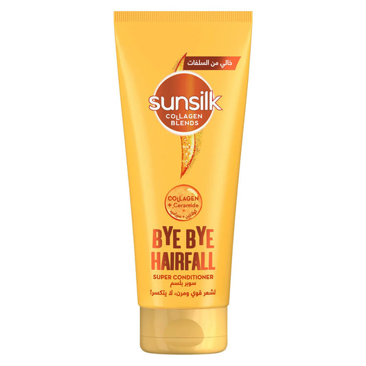 Sunsilk Collagen Blends sulfate free Super Conditioner, Bye Bye Hair Fall with Collagen & Ceramide, for 10X stronger & flexible Hair, 170ml