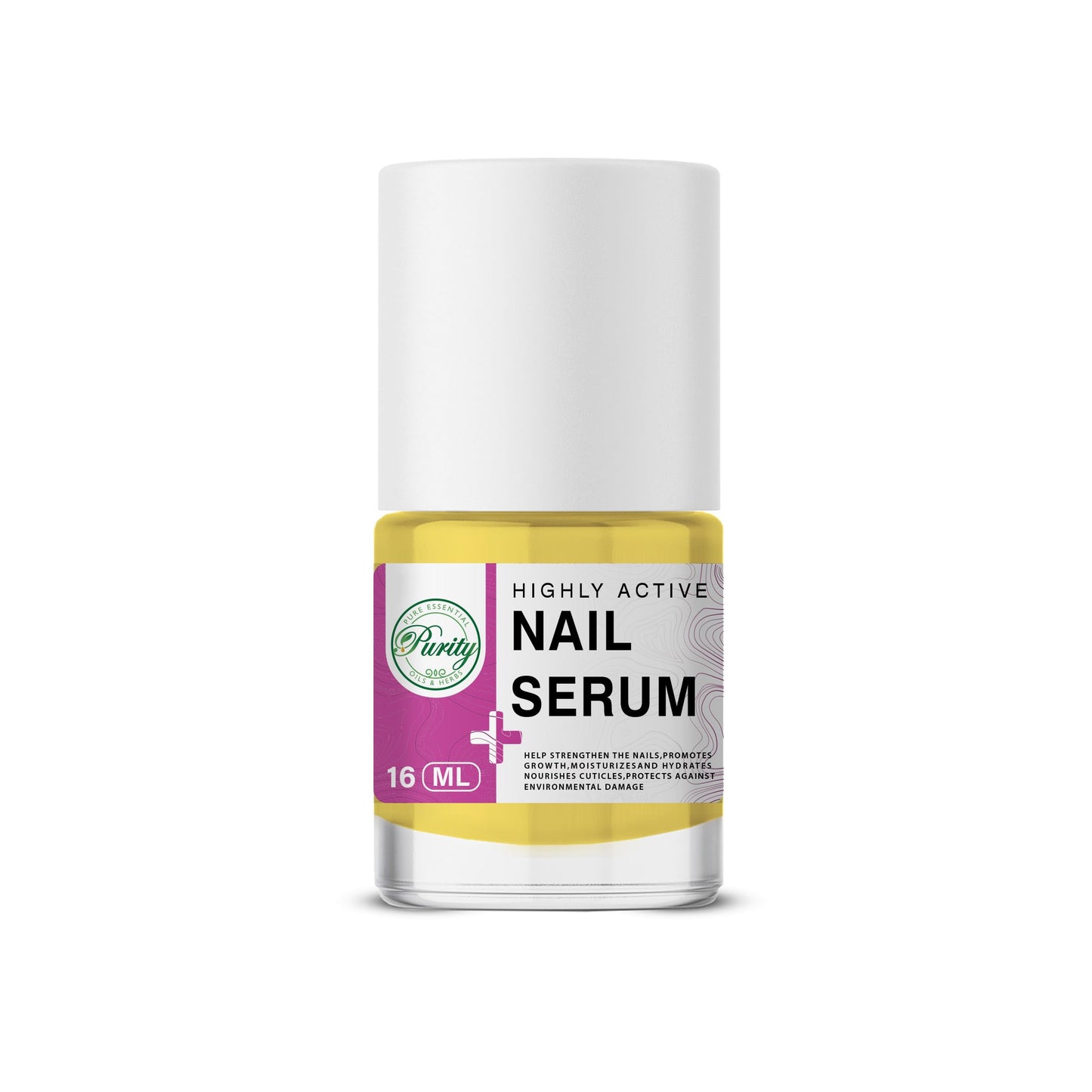 Purity- بيورتي Nail Serum – Strengthening & Nourishing Treatment – 100% Natural Formula for Healthy, Strong Nails & Cuticles – Revitalizing Moisturizer – 16ml