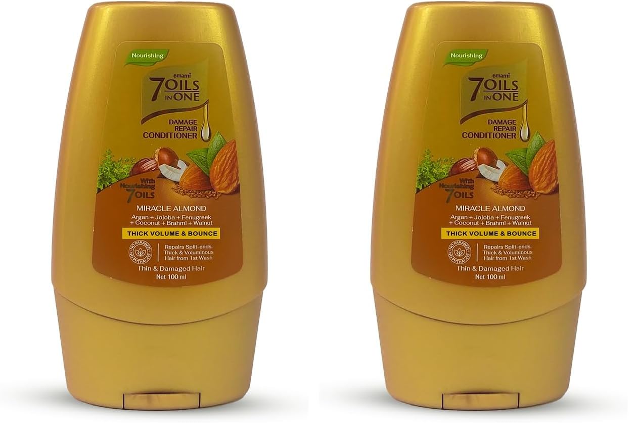 Emami 7 Oils in One Damage Repair Conditioner Miracle Almond 100 ML (Pack of 2)