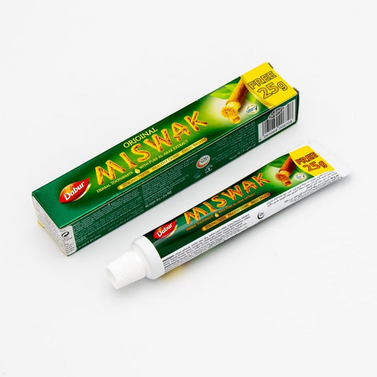 Dabur Miswak Herbal Toothpaste (50g) + 10g Free | Pure Miswak Extract | Improves Gums Health | Reduces Bad Breath | Makes Teeth Stronger