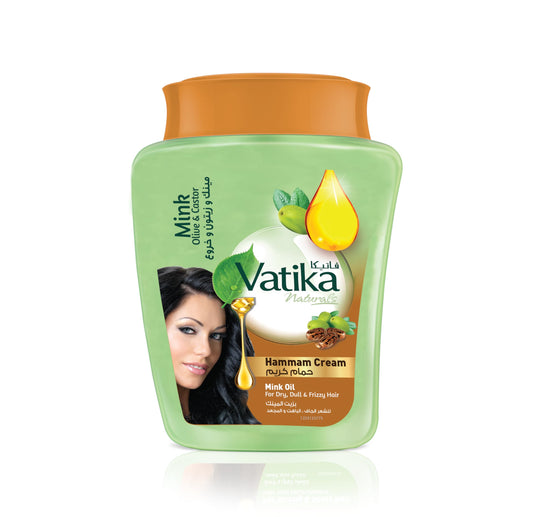 Vatika Naturals Mink Oil Conditioning Hammam Cream (225g) | Pro Vitamin B5 | Moisturizes Hair | Promotes Soft and Silky Hair