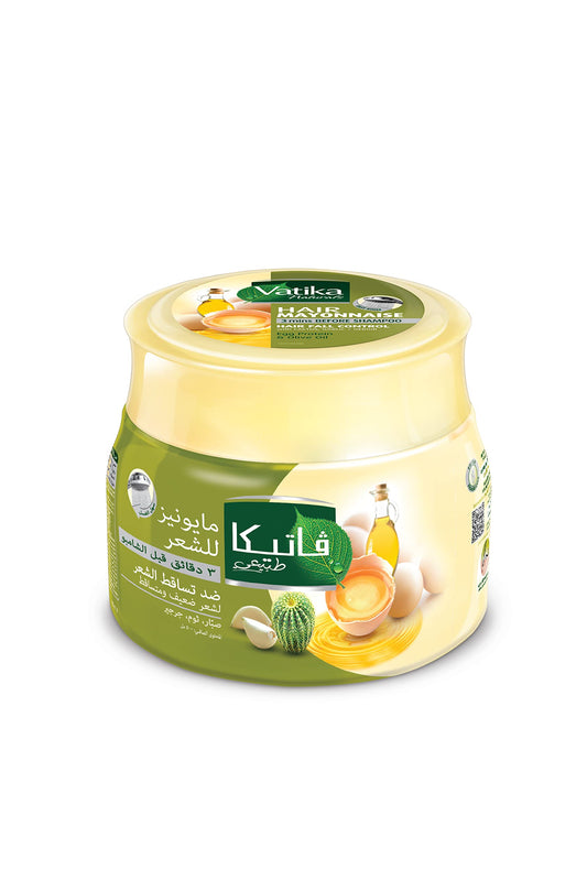 Vatika Hair Fall Control Hair Mayonnaise (500mL) | Natural Extracts of Cactus, Garlic and Ghergir | Helps Weak and Falling Hair | Promotes Healthy Hair