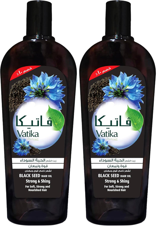 Vatika Blackseed Hair Oil (90mL) | Multivitamin Enriched | Improves Scalp Health & Reduces Dandruff | Promotes Hair Growth | Moisturizes and Nourishes Hai (Pack of 2)