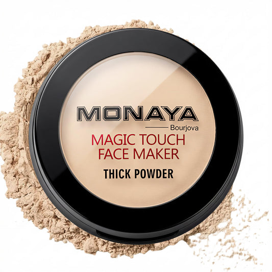 Monaya P001A High-Coverage Pressed Powder – Evens Skin Tone & Conceals Imperfections, Soft Matte Finish with Shine Control, Lightweight Silky Formula Easy to Blend, Long-Lasting (P104A)