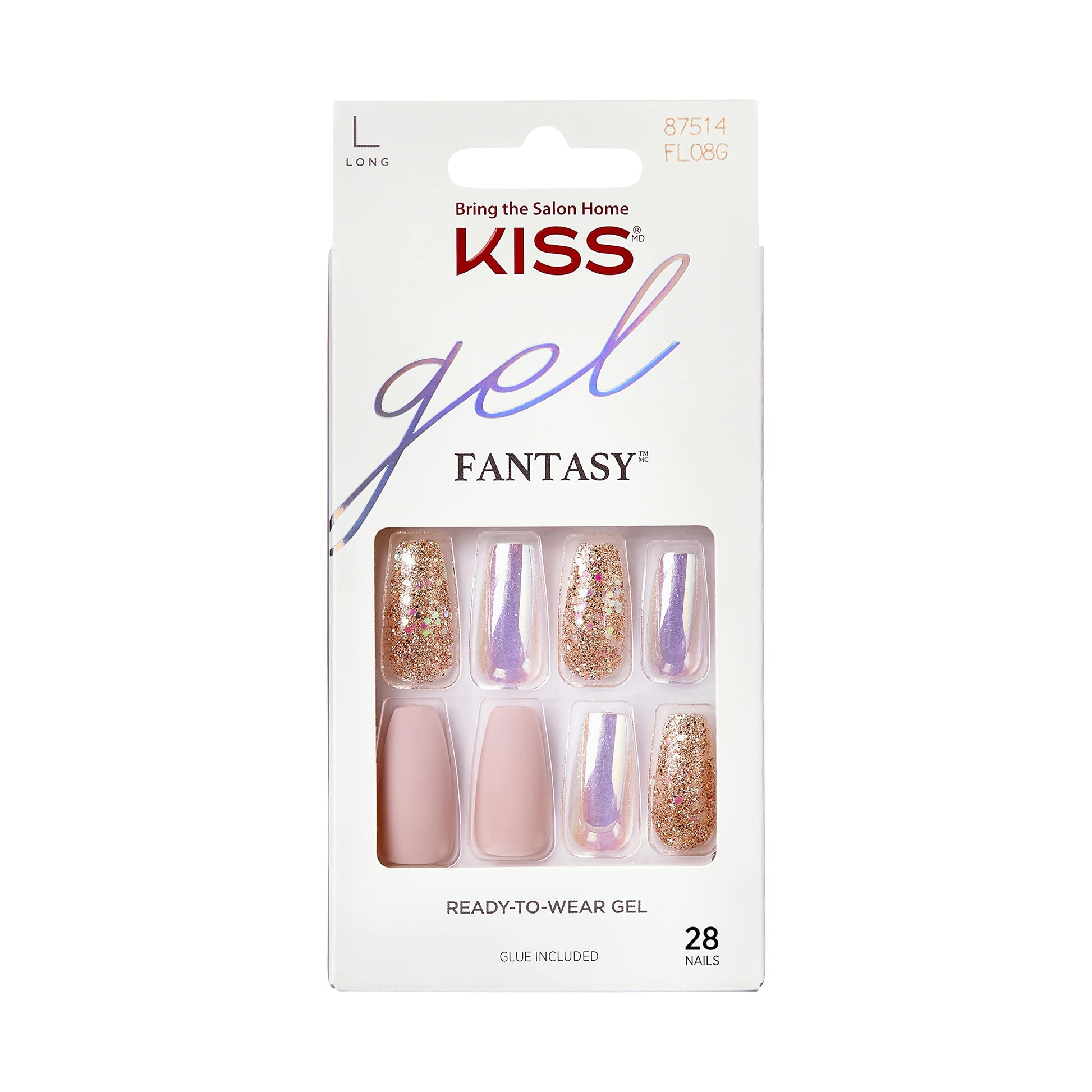 KISS KS Gel Fantasy Nails- Fancy Brunch FL08C