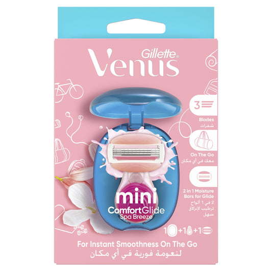 Gillette Venus ComfortGlide SPA Breeze Woman's Mini Travel Refillable Razor