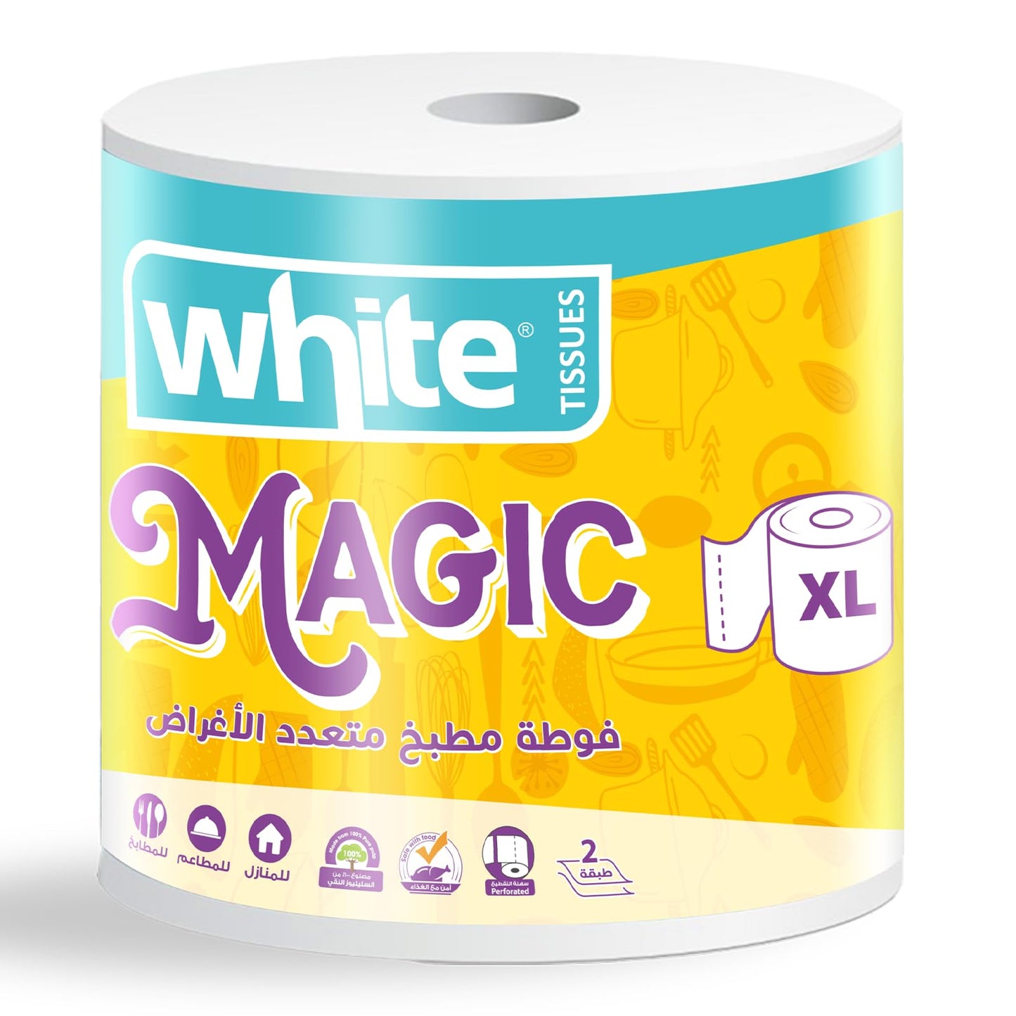 White Magic Kitchen XL Roll – 3Ply | Extra Capacity for Bigger Messes