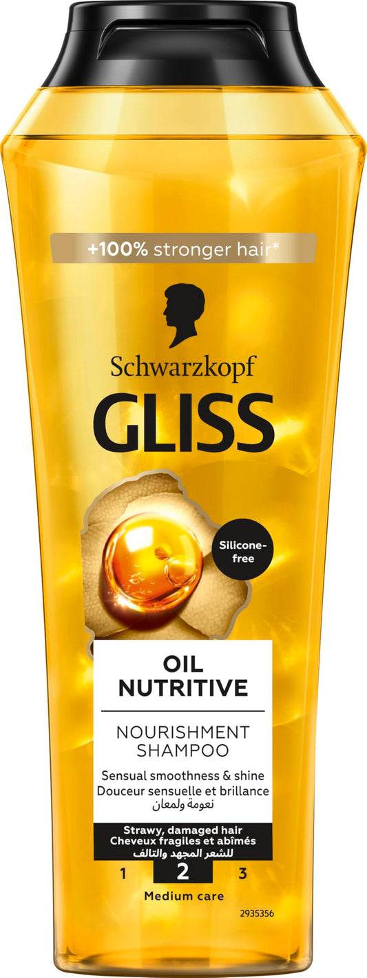 Gliss Nutritive Shampoo, 250ml — Revitalize your hair with this nourishing formula designed to enrich and restore essential moisture for everyday shine