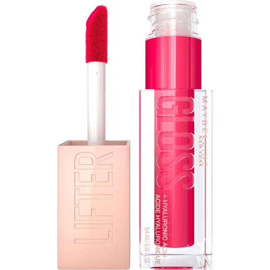 MAYBELLINE New York LIFTER GLOSS WITH HYALURONIC ACID, HYDRATING LIP GLOSS, HIGH SHINE, MOISTURIZING, 024 Bubblegum
