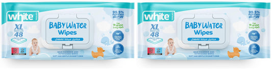 White baby-water wipes 48 (Pack of 2)