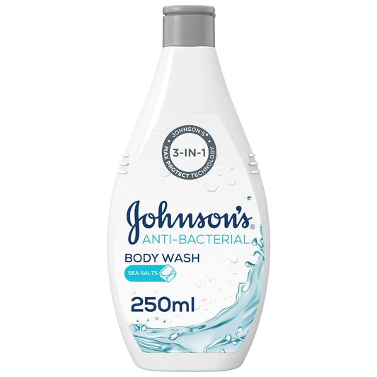Johnson's Body Wash, Anti-Bacterial, Sea Salts, 250ml