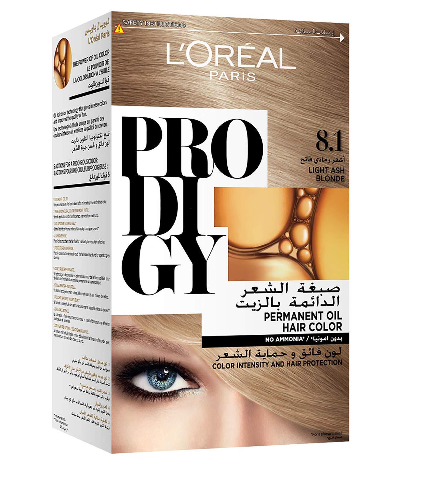 L’Oréal Paris L'Oreal Prodigy Hair Colour - 8.1 Diamond Light Ash Blonde