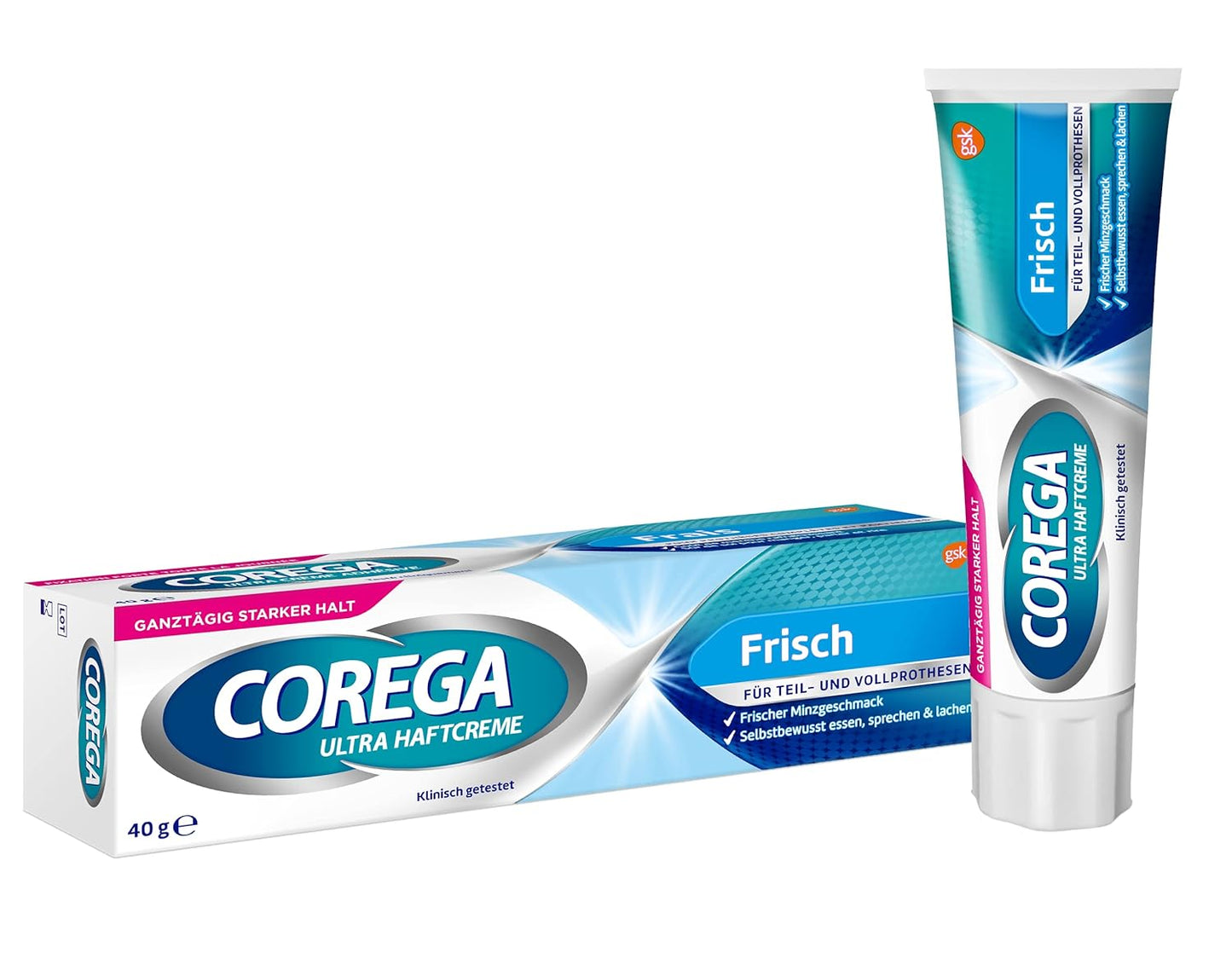 Corega Ultra Adhesive Cream Fresh for Dentures/Third Teeth 1 x 40 g