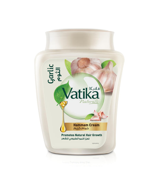 Vatika Naturals Garlic Hammam Cream (900g) | Promotes Natural Hair Growth | Prevents Dryness and Itchiness of Scalp | Complete Scalp and Hair Care