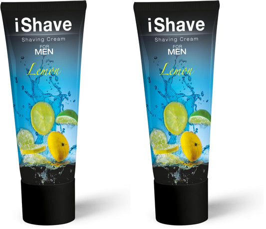 Five Fives IShave Lemon Shaving Cream for Men - 90 gm (Pack of 2)