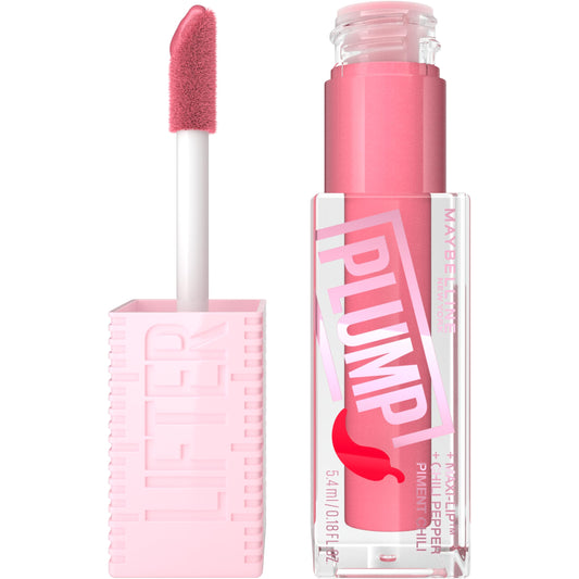 MAYBELLINE New York LIFTER PLUMP PLUMPING LIP GLOSS WITH CHILI PEPPER, INTENSE HYDRATION & LASTING PLUMP, 001 BLUSH BLAZE