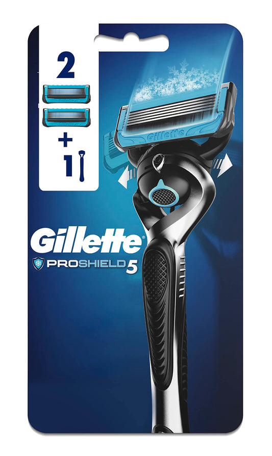 Gillette Procter & Gamble Gillette proshield5 chill razor handle + 2 blade refills