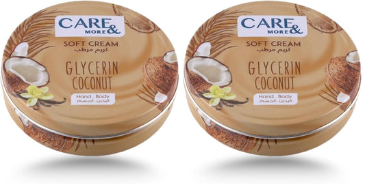Care & More soft cream with glycerin 75 ml coconut (Pack of 2)