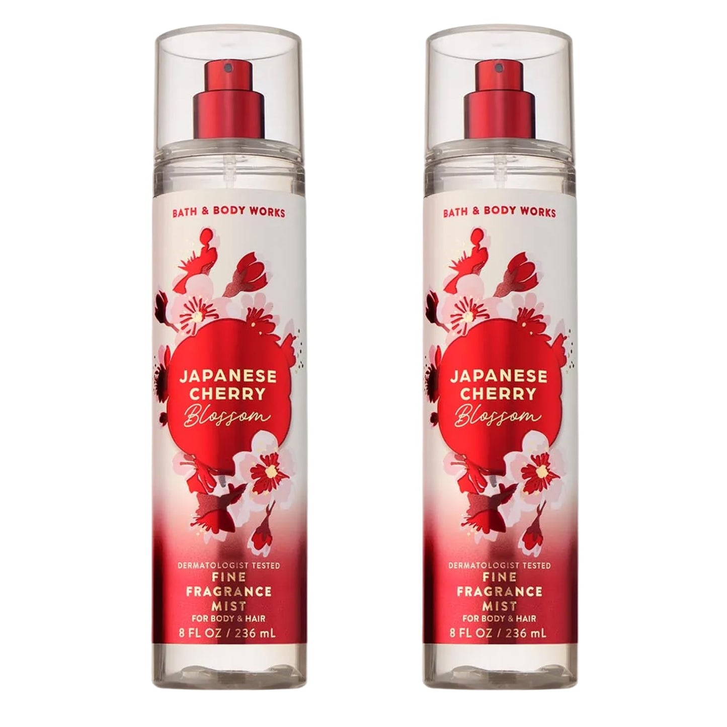 Bath & Body Works Japanese Cherry Blossom Fragrance Mist 8 oz (Set of 2) Packaging May Vary